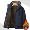 Chaqueta de Algodón Tallas Grandes M-8XL Estilo Nuevo 2026 Chaqueta Gruesa Acolchada de Algodón con Forro Polar para Hombre Cálida con Capucha Desmontable Ropa de Algodón Media