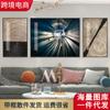 Pintura Decorativa de Sala de Estar de Lujo Ligero Moderna Simple Fondo de Sofá Pintura Colgante Mural Triple Abstracto Geométrico de Alta Gama 2606