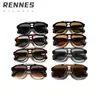 Gafas de Sol Pilot Forma de Rana de Doble Puente Nuevo Transfronterizo Raine para Hombres y Mujeres, Gafas de Sol de Estilo Urbano de Alta Gama Personalizadas