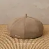 Boina de Lana Engrosada Otoño e Invierno, Buen Ajuste, Hace que la Cara Parezca Más Pequeña, Sombrero de Calabaza, Estilo Cumpleaños para Mujer, Sombrero de Artista Literario Retro