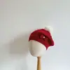 Gorro de Bebé Otoño Invierno Cálido Cortavientos de Lana Tejida Boina Gorro Niña Dulce Lazo Calabaza Gorro Tendencia