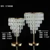 Adereços de Casamento Suporte de Flor de Gelo de Cristal Decoração da Mesa Principal Suporte de Flores para Mesa do Salão de Casamento Vaso Europeu Ornamentos de Ferro