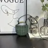 Bolso de Sardina de Diseño de Nicho 2025 Nuevo Bolso de Mano Tejido de Moda Casual Mini Bolso Cruzado de Hombro W