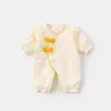 Mameluco Floral de Doble Capa para Otoño para Bebés y Niños, Ropa Cálida para Gatear para Otoño