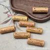 Madeira de Pessegueiro Antiga Quatro Vias Riqueza, Paz e Alegria Conjunto de Duas Peças DIY Acessórios para Joias de Contas Budistas Pulseira Pingente Artigo
