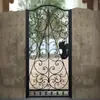 Puerta Pequeña de Patio, Jardín Exterior, Puerta Pequeña de Hierro, Puerta de Patio, Puerta de Hierro para Patio Estilo Europeo, Apertura Única de Patio Estilo Chino