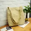 Bolsa de Lona Nova de Grande Capacidade 2025 Bolsa de Ombro Feminina Bolsa Casual Bolsa de Compras Bolsa de Lona Lisa Casual