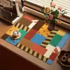 Tapete Drenante de Terra de Diatomáceas Estilo Retro Americano, Tapete Absorvente para Bancada de Cozinha, Tapete Secador de Louças de Cozinha, Tapete para Cafeteira