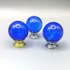 Manija de Bola de Burbuja de Cristal de Agujero Único de 30 mm Base de Aleación de Aluminio Manija de Puerta de Gabinete de Cocina Armario Manija de Cajón
