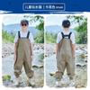 Pantalones de Peto para Niños Ultra-ligeros Impermeables Jardín de Infancia Ropa Impermeable de Cuerpo Completo Pantalones de una Pieza para Playa y Mar