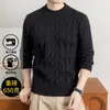 Comercio Exterior Transfronterizo Suéteres para Hombre, Cuello Alto Medio, Otoño e Invierno Engrosados Cálidos Casuales Tejido Jacquard de Alta Gama para Hombre al por Mayor