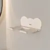 Suporte de Secador de Cabelo com Ventosa Sem Furar para Banheiro Adequado para Suporte de Secador de Cabelo Dyson Prateleira Suspensa Suporte de Armazenamento