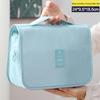Bolsa de banho com gancho para viagem, portátil, grande capacidade, bolsa de armazenamento de cosméticos, multifuncional, dobrável, pendurada, bolsa de higiene masculina e feminina