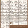 Fabricante Directo al Por Mayor En Stock Popular Transfronterizo Plantillas de Stencil de Plástico para Escribir Letras, Números y Símbolos