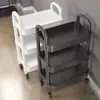 Rack Especial para Ventosaterapia Salão de Beleza Bacia Branca Três Andares Ferramenta para Salão de Beleza Carrinho de Beleza