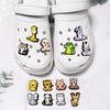 Zapatos con agujeros para animales, accesorios, hebilla de zapato DIY desmontable, flor de zapato de goma blanda epoxi PVC, pulsera, hebilla decorativa, croc, venta al por mayor