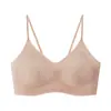 Fragrância de Camélia Alça de Ombro Brilhante Sutiã Fresco Sem Aro Suporte Macio de Gel Sem Costura Base Líquida Lingerie Ultra-Fina