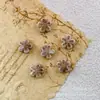 Flor de cinco pétalas contas de cerâmica flor de ameixa contas soltas de cerâmica contas de flor para miçangas acessórios DIY feitos à mão Yiwu colar pulseira