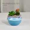 Uma variedade de vaso de flor carnuda de cerâmica criativo forno de areia branca mudança fluxo de Ferro Dourado esmalte cena de flor de jardinagem roxa escovada