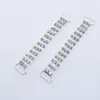 Lote Pequeño de Cadena para Traje de Baño con Hebilla de Pedrería Plateada de 90 mm, Accesorios de Cadena de Cristal para Coser, Cadena para Joyería, Materiales Decorativos y Piezas