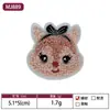 Etiqueta de Tecido Cabeça de Urso Fofa Mais Vendida Transfronteiriça Patch para Acessórios de Roupa Feitos à Mão DIY Patch Bordado Cartoon Patch com Furo