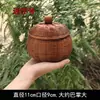 Bule Caixa de armazenamento de bambu Produtos de bambu feitos à mão para uso doméstico com tampa Cesta de bambu Cesta Cesta Caixa para Bolo