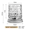 Copo de uísque de cristal giratório em formato de estrela, um design elegante e luxuoso com base de cristal, perfeito para aliviar o estresse e apreciar destilados.