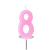 Vela de Cumpleaños Digital Creativa con Soporte 520 Colorida 0-9 Vela para Pastel Día de San Valentín Suministros para Hornear