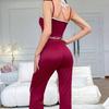 Pijama Nuevo Estilo Europeo y Americano Transfronterizo, Conjunto de Dos Piezas de Camisola Sexy y Elegante para Mujer, Lencería para Mujer, Fuente de Amazon