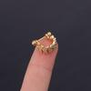 Clip para Oreja de Acero Inoxidable en Forma de U con Circonita, Diámetro Interior 0.8X8mm, Stud para Cartílago Auricular, Joyería para Perforaciones para Estudiantes