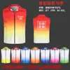 Chalecos de voluntario hechos a medida con logotipos impresos, para promover actividades de voluntariado y causas benéficas; chalecos rojos, camisetas promocionales y uniformes de trabajo