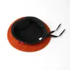 Boina de lã profissional quente para outono e inverno com forro, borda com fita, cordão de ajuste, boné de boina de segurança para homens e mulheres