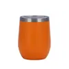 Taza de Huevo de Color Puro Transfronteriza de 12 oz Taza Termo de Acero Inoxidable Taza de Huevo en Forma de U Taza Pequeña Portátil para Vino Tinto Cerveza