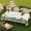 Mantel para Mesa de Camping al Aire Libre Estilo Americano, Impermeable, Resistente al Aceite, Protector Solar Mantel para Mesa de Picnic Mantel para Mesa Plegable Tipo Rollo de Huevo Atmosférico