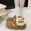 Zapatos de Algodón Birken Retro Plus de Terciopelo Aumentan Altura 3 cm Otoño/Invierno Comercio Exterior Transfronterizo Suela Plana Para Usar por Encima de Otra Ropa Versátiles Suela Gruesa Zapatos Peludos