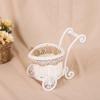 Cesta de Enfeite Mini Flor Eterna Feita à Mão Cesta de Flores Tecida em Rattan Criativa Bicicleta Decoração de Casamento Cesta de Triciclo