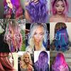 Mecha de cabelo colorida orelha pendurada extensão de cabelo tingida tira de cor seda de alta temperatura fosca pode ser passada a ferro um clipe cabelo liso comprido fonte de fábrica cabelo