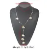 Comercio Electrónico Transfronterizo Pendientes Largos Colgantes de Flor y Hoja de Metal con Temperamento de Moda Collar de Cadena en Y Estilo Ins Simple