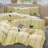Nanjiren Fofo Lápis de Cor Pequeno Novo Algodão Lavado Capa de Edredom Cama de Solteiro Conjunto de Três Peças Roupa de Cama Casal Conjunto de Quatro Peças