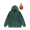 25 Sudaderas con Capucha para Hombre Nuevas de Otoño e Invierno 450 Gramos Tela Polar Compuesta de Peso Pesado Lavada Sudadera con Capucha Chaqueta para Hombre