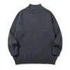 Suéter de gola alta com caimento solto, estilo retro streetwear japonês Rumeng, unissex, básico de outono, camada interna moderna, tricô casual