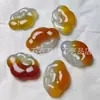 Colgante de Paz de Ágata Colorido Tipo Hielo, Amuleto de Paz con Forma de Caramelo de Calcedonia, Calabaza, Candado de Nube Auspiciosa, Colgante de Jade Zorro
