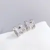 Brincos de Prata S925 com Pino, Microincrustados com Zircônia, Letra H, Estilo Coreano, Simples e Modernos, Brincos Pequenos para Mulheres, Joias Pequenas, Brincos de Letra