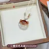 Colgante de ágata natural "Hebilla de la Paz" con orejas de gato, amuleto de calcedonia "Sin Preocupaciones", colgante de Buda y flor de loto