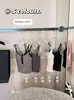 Nuevo camisón estilo coreano con tiras cruzadas y botones, con copas acolchadas, copas fijas cómodas, hermoso diseño en la espalda, adecuado tanto para llevar como prenda interior como exterior.