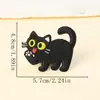 Parche de Tela Bordado de Gatito Negro de Dibujos Animados Parche Autoadhesivo para Planchar Pegatina Etiqueta Bordada por Computadora Accesorios para Reparación de Chaquetas de Plumas Ropa