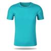 Ropa de secado rápido con cuello redondo y manga corta con logotipo estampado para maratón, running, montañismo, senderismo, deportes de secado rápido, camisa bordada
