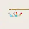 Pendientes Estilo Vacaciones, Pendientes de Borla de Vidrio de Colores, Pendientes Pequeños Frescos y Dulces, Lujo Ligero, Gama Alta, Pendientes de Moda y Versátiles