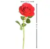 Flor de Rosa Redonda Artificial Individual para Decoración de Bodas, Arreglo de Paisaje, Decoración de Sala de Estar y Arreglo de Flores de Seda