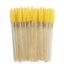 Cepillo de pestañas desechable, varilla de cristal, práctico cepillo pequeño para cejas, paquete de 50, peine espiral para injerto de pestañas.